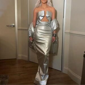 Silver, Black, Brown Beautiful flair Dress for Event Dresses